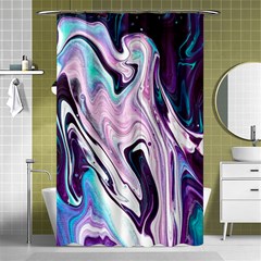 Color Acrylic Paint Art Painting Shower Curtain 48  X 72  (small)  by Pakrebo