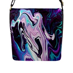 Color Acrylic Paint Art Painting Flap Closure Messenger Bag (l) by Pakrebo