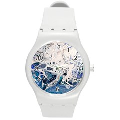 Paint Acrylic Paint Art Colorful Round Plastic Sport Watch (m) by Pakrebo