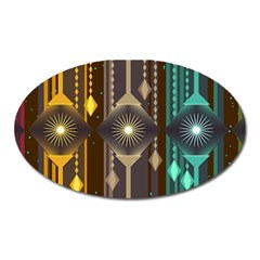 Background Colors Abstract Oval Magnet by Pakrebo