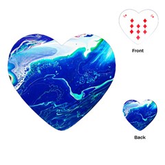 Paint Acrylic Paint Art Painting Blue Playing Cards Single Design (heart)