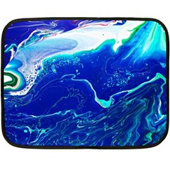 Paint Acrylic Paint Art Painting Blue Double Sided Fleece Blanket (mini)  by Pakrebo