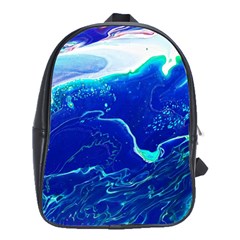 Paint Acrylic Paint Art Painting Blue School Bag (large) by Pakrebo