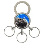 Paint Acrylic Paint Art Colorful 3-Ring Key Chain Front