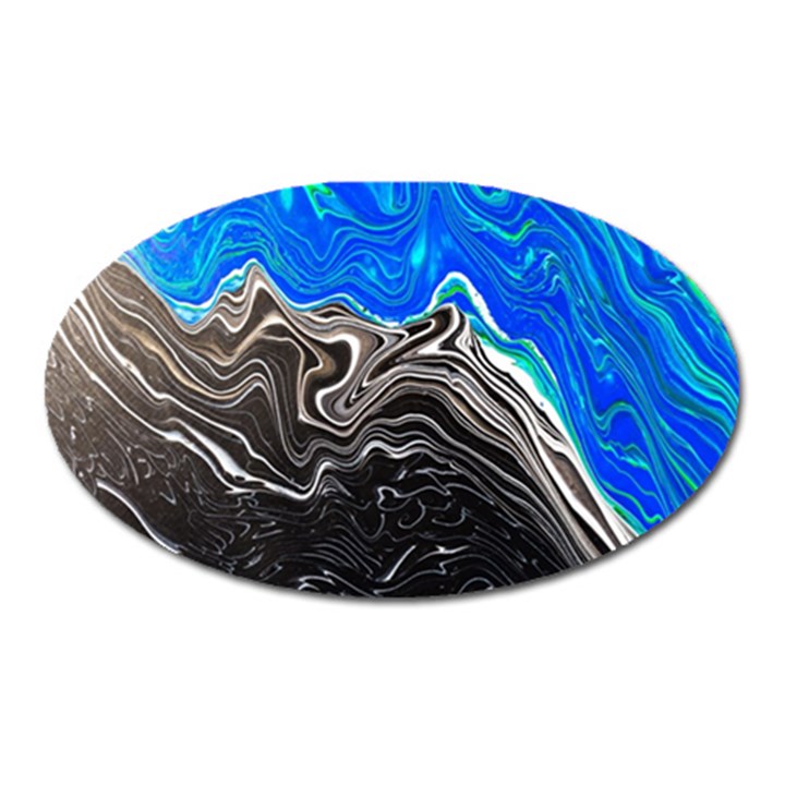 Paint Acrylic Paint Art Colorful Oval Magnet