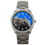 Paint Acrylic Paint Art Colorful Sport Metal Watch Front