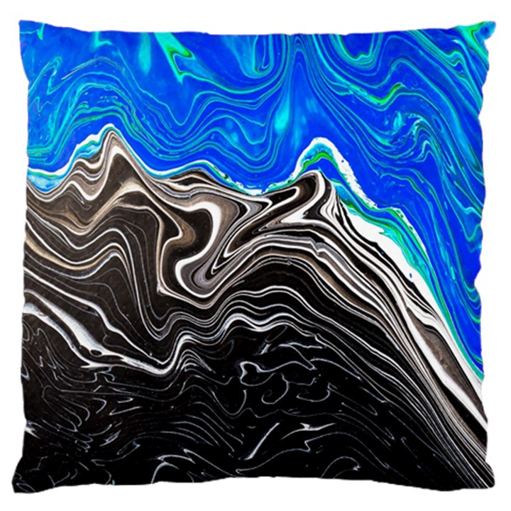 Paint Acrylic Paint Art Colorful Large Flano Cushion Case (One Side)