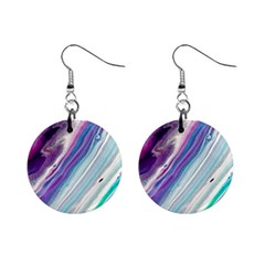 Color Acrylic Paint Art Painting Mini Button Earrings by Pakrebo