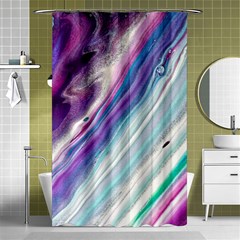 Color Acrylic Paint Art Painting Shower Curtain 48  X 72  (small)  by Pakrebo