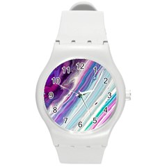 Color Acrylic Paint Art Painting Round Plastic Sport Watch (m) by Pakrebo