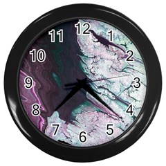 Color Acrylic Paint Art Painting Wall Clock (black) by Pakrebo