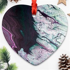 Color Acrylic Paint Art Painting Heart Ornament (two Sides) by Pakrebo