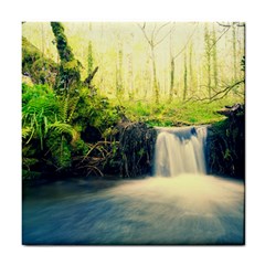 Waterfall River Nature Forest Tile Coasters by Pakrebo