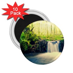 Waterfall River Nature Forest 2 25  Magnets (10 Pack)  by Pakrebo