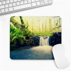 Waterfall River Nature Forest Large Mousepads by Pakrebo