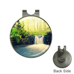 Waterfall River Nature Forest Hat Clips With Golf Markers by Pakrebo