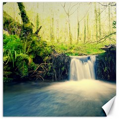 Waterfall River Nature Forest Canvas 16  X 16  by Pakrebo