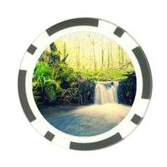 Waterfall River Nature Forest Poker Chip Card Guard (10 Pack) by Pakrebo