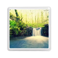 Waterfall River Nature Forest Memory Card Reader (square) by Pakrebo