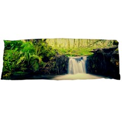 Waterfall River Nature Forest Body Pillow Case (dakimakura) by Pakrebo