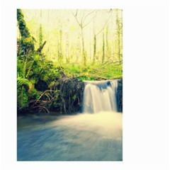 Waterfall River Nature Forest Small Garden Flag (two Sides) by Pakrebo