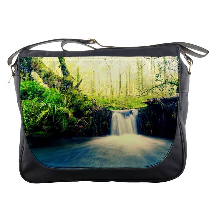 Waterfall River Nature Forest Messenger Bag