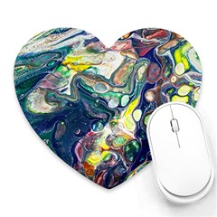 Paint Acrylic Paint Art Colorful Heart Mousepads by Pakrebo