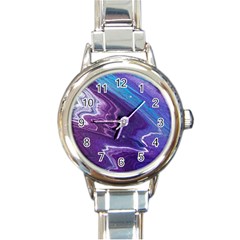 Color Acrylic Paint Art Painting Art Round Italian Charm Watch