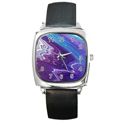 Color Acrylic Paint Art Painting Art Square Metal Watch