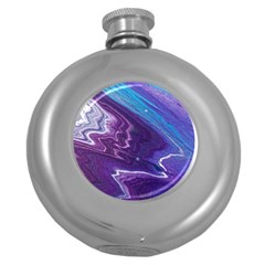 Color Acrylic Paint Art Painting Art Round Hip Flask (5 oz)