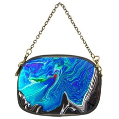 Paint Acrylic Paint Art Colorful Blue Chain Purse (one Side) by Pakrebo