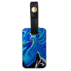 Paint Acrylic Paint Art Colorful Blue Luggage Tag (one Side) by Pakrebo