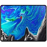 Paint Acrylic Paint Art Colorful Blue Double Sided Fleece Blanket (Medium)  58.8 x47.4  Blanket Front