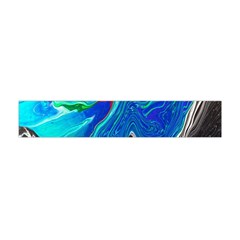 Paint Acrylic Paint Art Colorful Blue Flano Scarf (mini) by Pakrebo