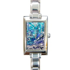 Paint Acrylic Paint Art Colorful Rectangle Italian Charm Watch