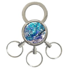 Paint Acrylic Paint Art Colorful 3-ring Key Chain by Pakrebo