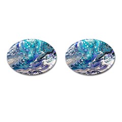 Paint Acrylic Paint Art Colorful Cufflinks (Oval)