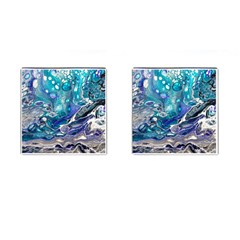 Paint Acrylic Paint Art Colorful Cufflinks (Square)