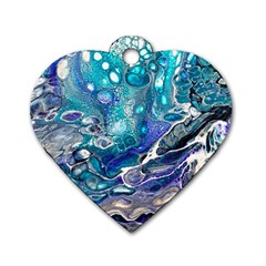 Paint Acrylic Paint Art Colorful Dog Tag Heart (One Side)