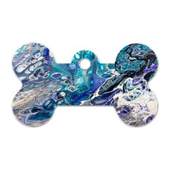 Paint Acrylic Paint Art Colorful Dog Tag Bone (One Side)