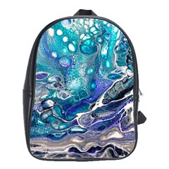 Paint Acrylic Paint Art Colorful School Bag (Large)