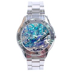 Paint Acrylic Paint Art Colorful Stainless Steel Analogue Watch