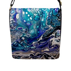 Paint Acrylic Paint Art Colorful Flap Closure Messenger Bag (L)