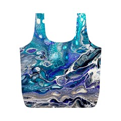 Paint Acrylic Paint Art Colorful Full Print Recycle Bag (M)