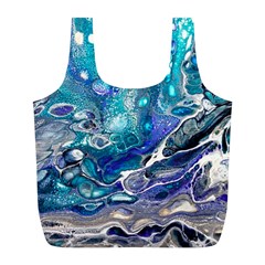 Paint Acrylic Paint Art Colorful Full Print Recycle Bag (L)