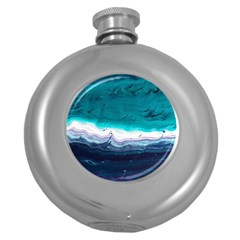 Color Acrylic Paint Art Painting Round Hip Flask (5 Oz) by Pakrebo