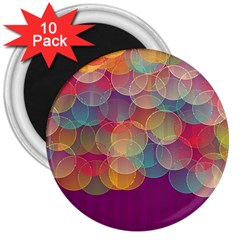 Background Circles Abstract 3  Magnets (10 Pack)  by Pakrebo