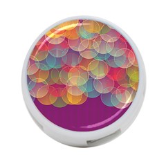 Background Circles Abstract 4-port Usb Hub (two Sides) by Pakrebo