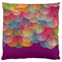 Background Circles Abstract Large Flano Cushion Case (one Side) by Pakrebo