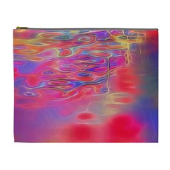 Purple Red Abstract Pool Cosmetic Bag (xl) by bloomingvinedesign